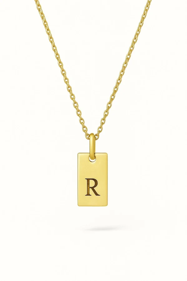 Tiny Harf Charm Kolye 925 Ayar Gümüş