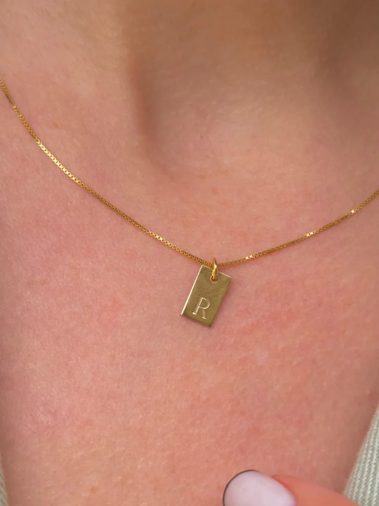 Tiny Harf Charm Kolye 925 Ayar Gümüş