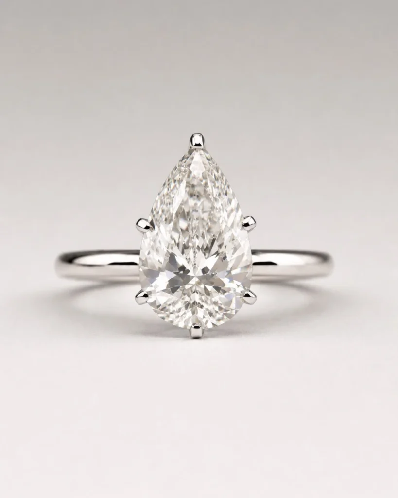 2 Karat Élodie Pear Cut Pırlanta Yüzük
