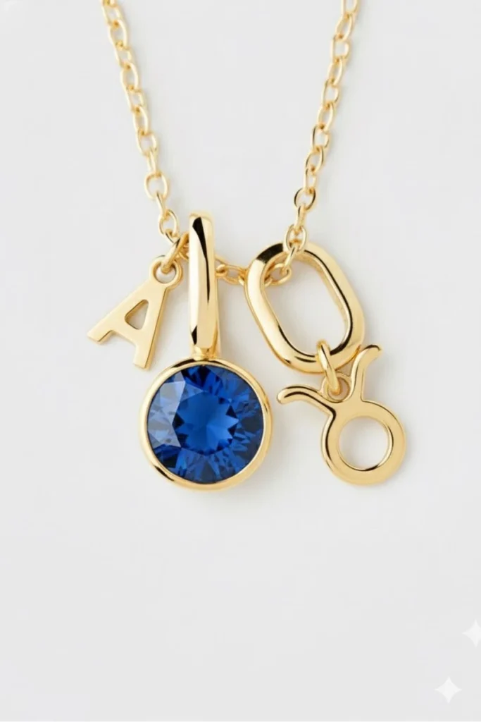 Zodiac Doğum Taşı Senin İmzan Charm Kolye