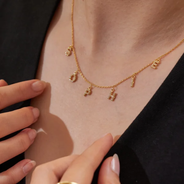 Name Charm İsim Kolye 925 Ayar Gümüş