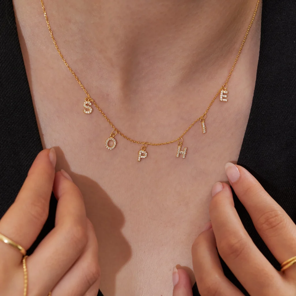 Name Charm İsim Kolye 925 Ayar Gümüş