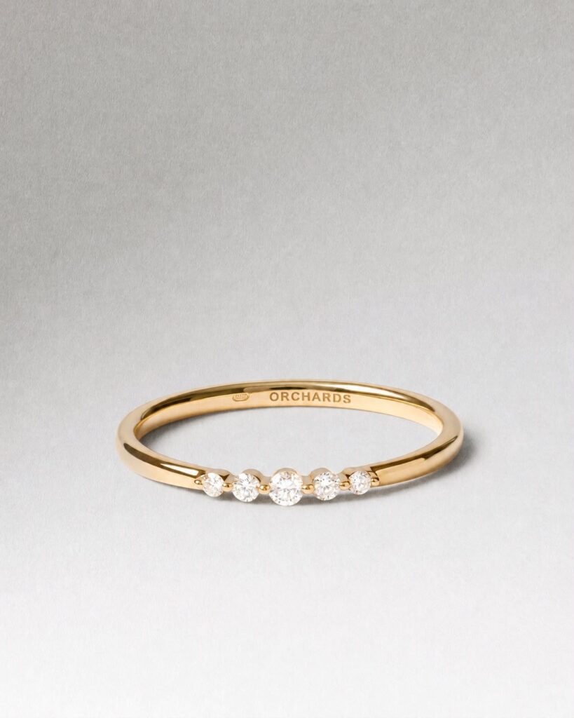 0.10 Karat Hera Bezel Mini 5 Taş Pırlanta Yüzük